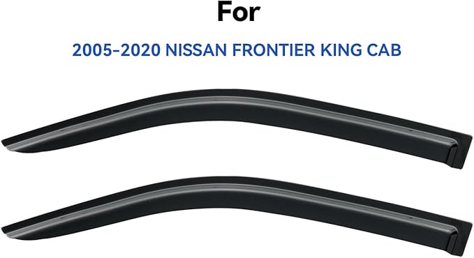 Window Visors Rain Guards for 2005-2020 Nissan Frontier King Cab, Out-Channel