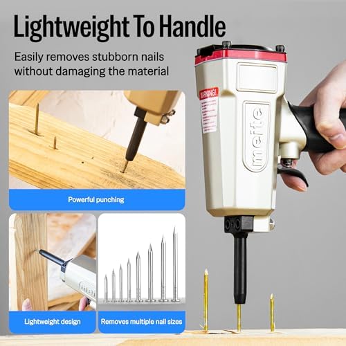 meite NP45 Pneumatic Nail Remover, 9-16 Gauge Denailer for Pallet Recycling