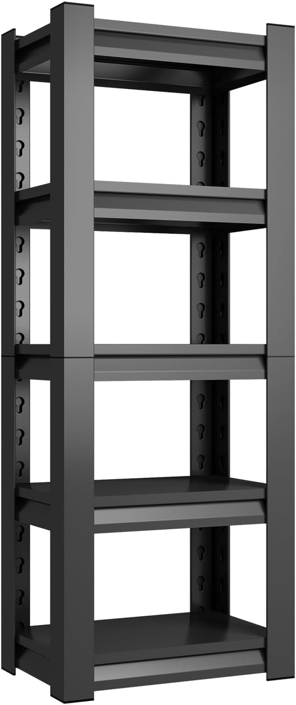 63" H Garage Shelving Unit, Garage Storage Shelves 1600LBS Heavy Duty Sh...