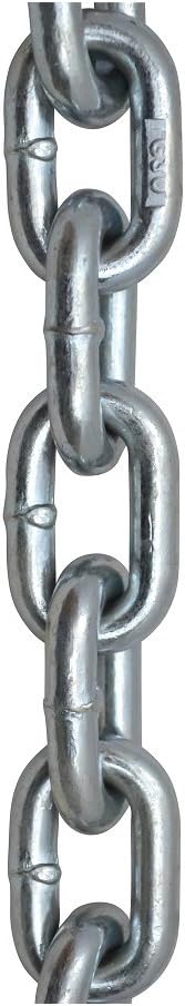 KingChain | 1/4-in x 10 ft Zinc-Plated Proof Coil Chain, Grade 30, 1300 lb