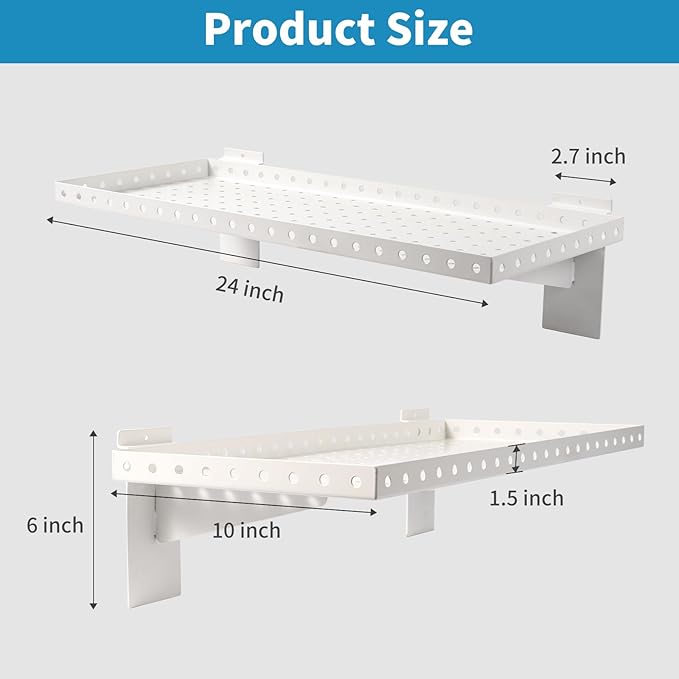 Slatwall Shelves 24x10 Inch, Slatwall Accessories
