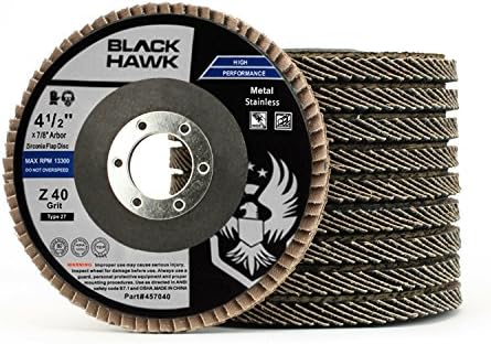 BHA 4-1/2 x 7/8 Zirconia Flap Disc T27 Angle Grinder - 40 Grit - 10 Pack