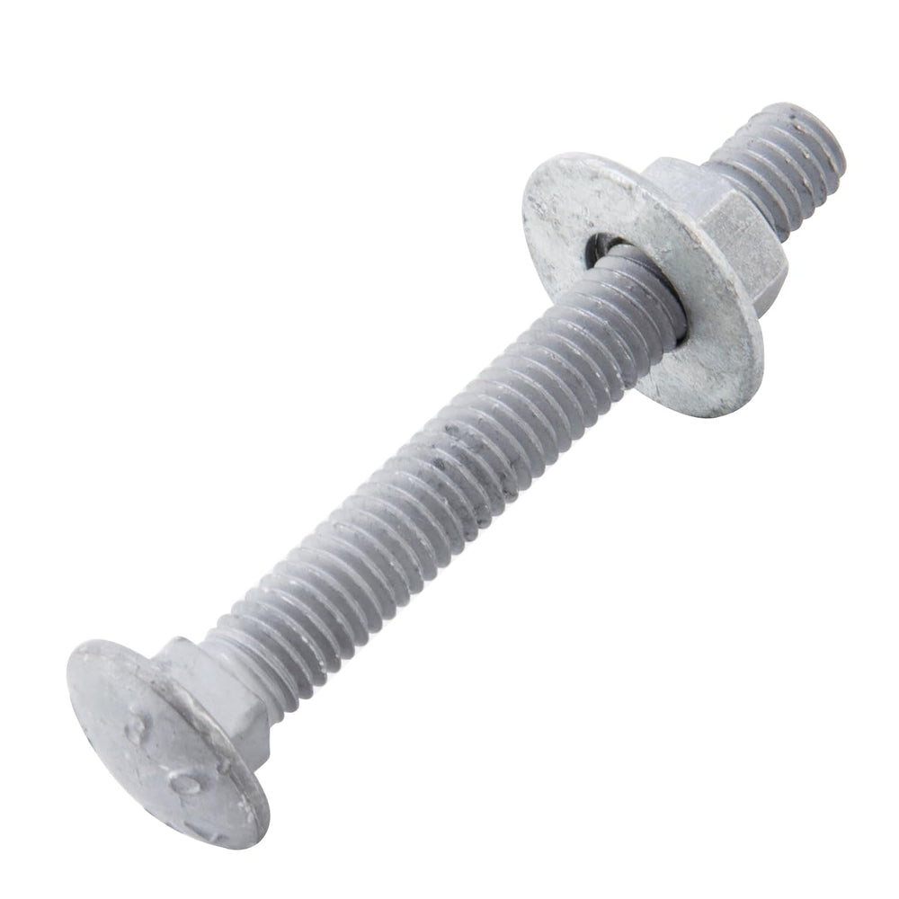 3/8" x 3-1/2" Carriage Bolts (100 PCS), Hot Dip Galvanized, Heavy D...