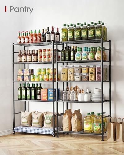 Sakugi Storage Shelves - 5 Tier Shelf Organizer, Heavy Duty Garage Shelving U...
