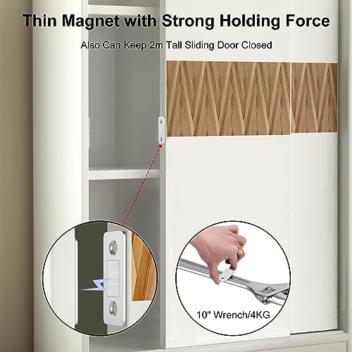 Cabinet Sliding Door Magnets Jiayi 18 Pack Ultra Thin Magnetic Door Catch Sta...