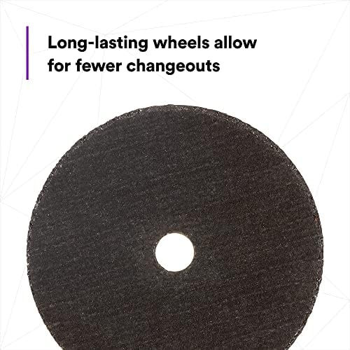 3M Cubitron II Cut-Off Wheel, 33455, 3 in, .0625 in x 3/8 in, 5 Pack, High Pe...