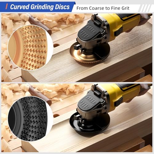 BURMONG 14PCS Wood Carving Disc Set for Angle Grinder, 4" & 4.5&quot...