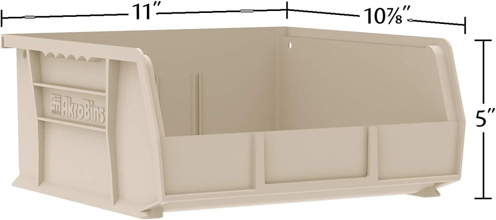 Akro-Mils 30235 AkroBins Plastic Storage Bins, 11"x11"x5", Red...