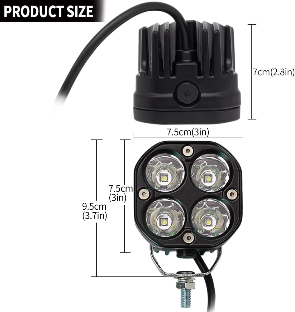 STDYSUN LED Offroad Driving Lights Driving Fog Lights Pod Lights 2PCS 3Inch 4...