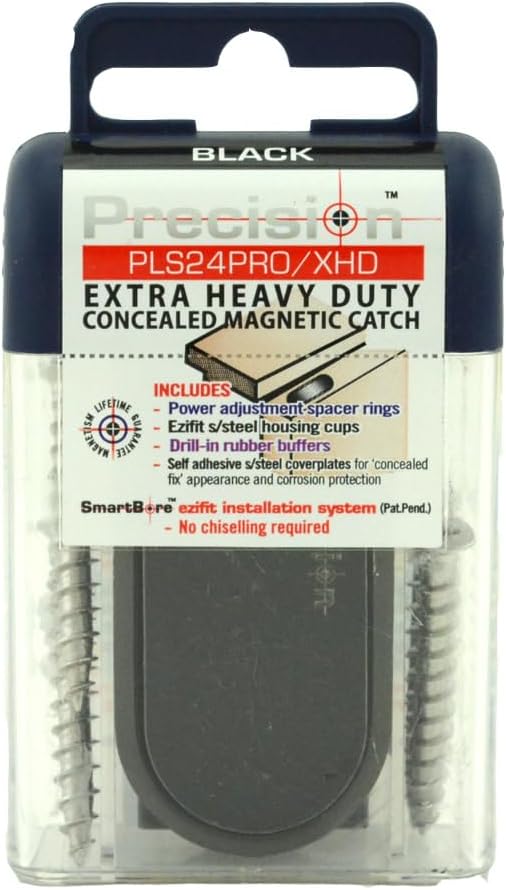 Precision Lock Magnetic Catch with Adjustable Black (Heavy Duty Magnetic Catch)