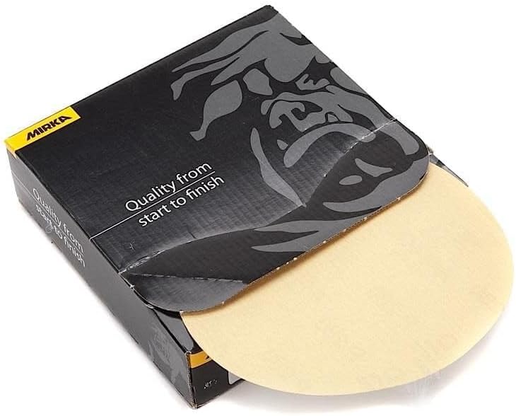 Mirka 23-379-100 6" No-Hole 100 Grit Adhesive Sanding Discs - 100 Pack