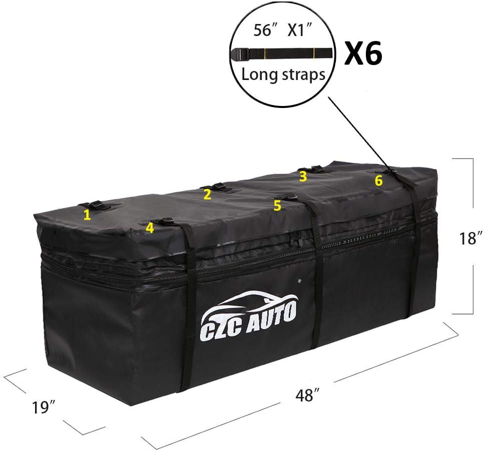 CZC AUTO Expandable Hitch Cargo Carrier Bag 9.5 cu. ft Extends to 11.6 cu. ft...