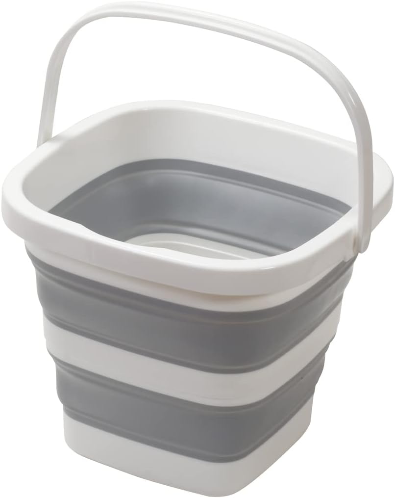 Pearl Metal HC-39 Folding Bucket Basket, Square, Width 10.4 x Depth 10.8 x He...
