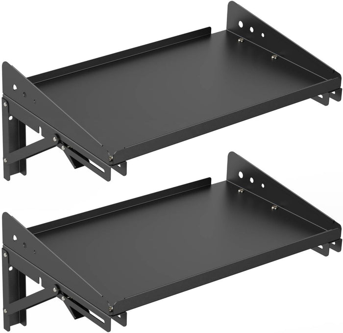 ULIBERMAGNET Garage Folding Storage Rack Shelves, 100LB Metal Wall Mounted (2 Pack)