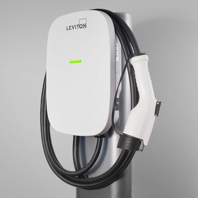 Leviton Level 2 EV Charger, 32 Amp, 208/240 VAC, 7.6 kW Output, Indoor/Outdoor