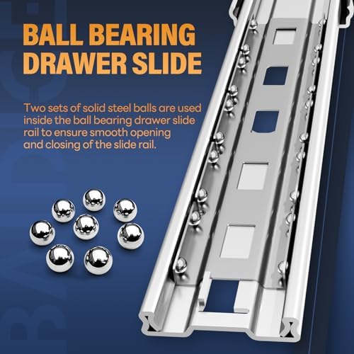 1 Pair Heavy Duty Locking Drawer Slides with Lock 12 14 16 18 20 22 24 26 28 ...