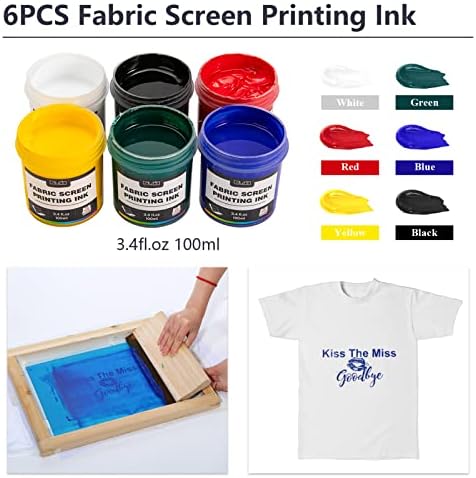 Caydo 54 Pieces Screen Printing Kit with 50W LED UV Light