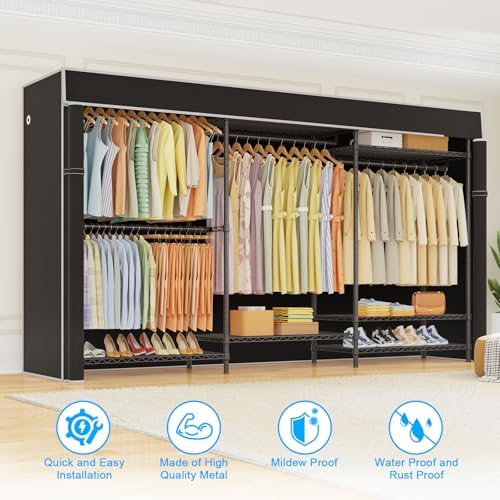 Ulif E13C Pro Heavy Duty Closet Organizer System，Freestanding Clothing Racks ...