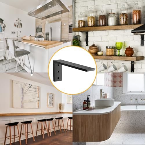 Countertop Support Bracket 12 inch 4 Pack (3/8" Thick),Premium Heavy Dut...
