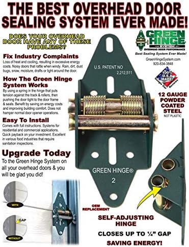 Garage Door Hinge - Energy Saving, 5 Panel Doors, 12' Wide & Over, MF...