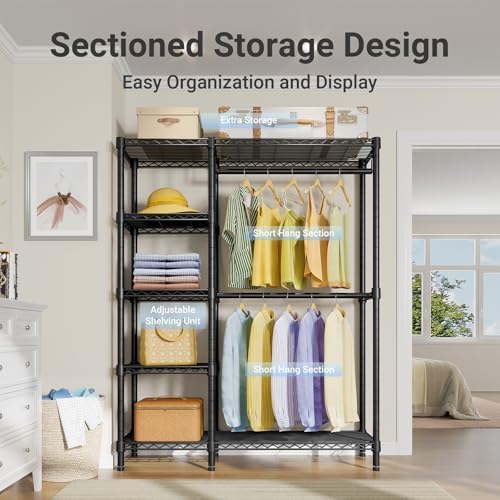 VIPEK V7 Clothes Rack with Shelves Heavy duty Closet for Hanging Clothes