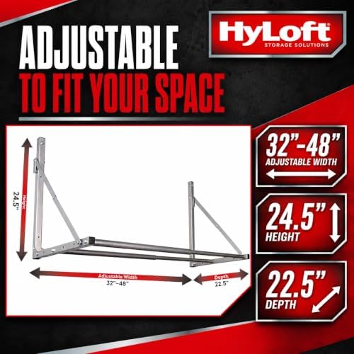 HyLoft Wall-Mounted Folding Tire Storage Loft Rack
