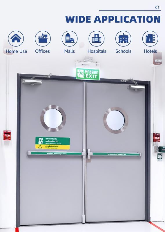 Commercial Grade Hydraulic Door Closer Large Size, Heavy Duty No Slam with Ho...