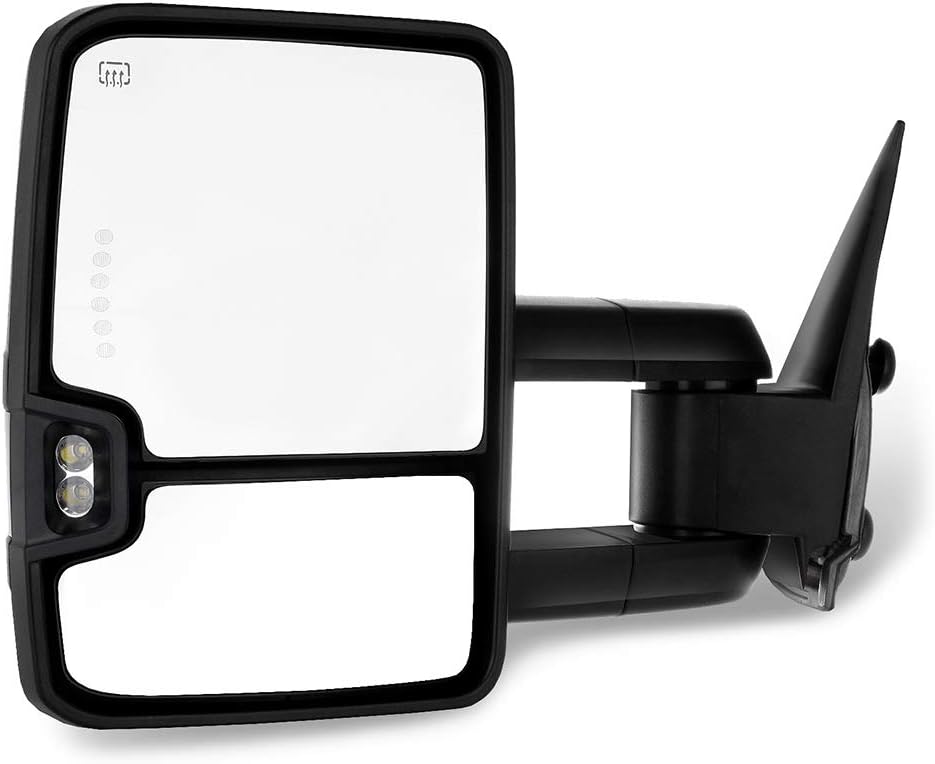 A Pair Heated Towing Mirrors Fits 1999-2002 for Chevy Silverado for GMC Sierr...