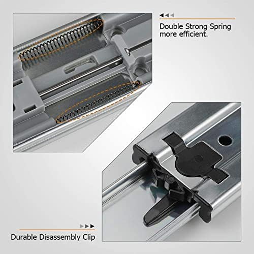 LONTAN 2 Pairs Soft Close Drawer Slides 22 Inch Heavy Duty Cabinet Rails