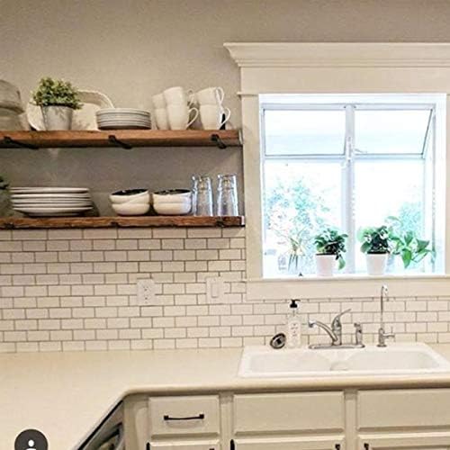 Shelf Brackets 5.5 x 4 Inch, Heavy Duty Black Metal Floating Shelf Bracket, R...