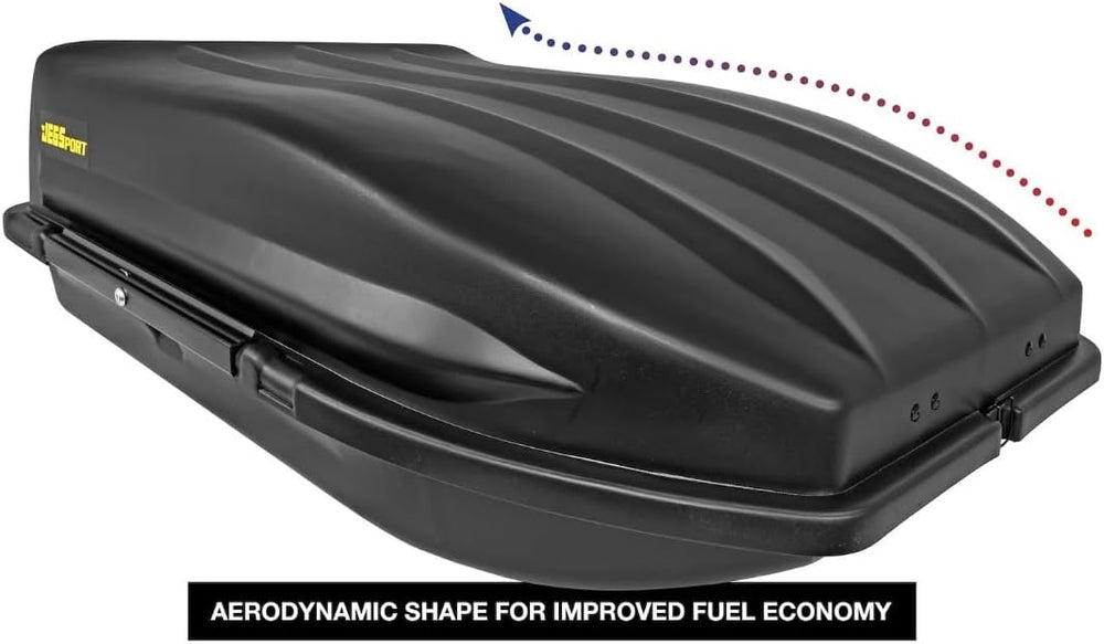 18 Cubic ft. Rooftop Cargo Carrier, Heavy-Duty Weatherproof Lockable Hard She...