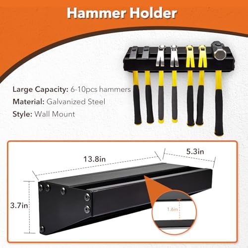 4Pcs Wall Mount Tool Organizer Set,Include Screwdriver Organizer,9mm-24mm Wre...