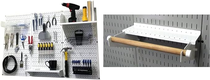 Wall Control Pegboard Organizer 4 ft. Metal Pegboard Standard Tool Storage Kit