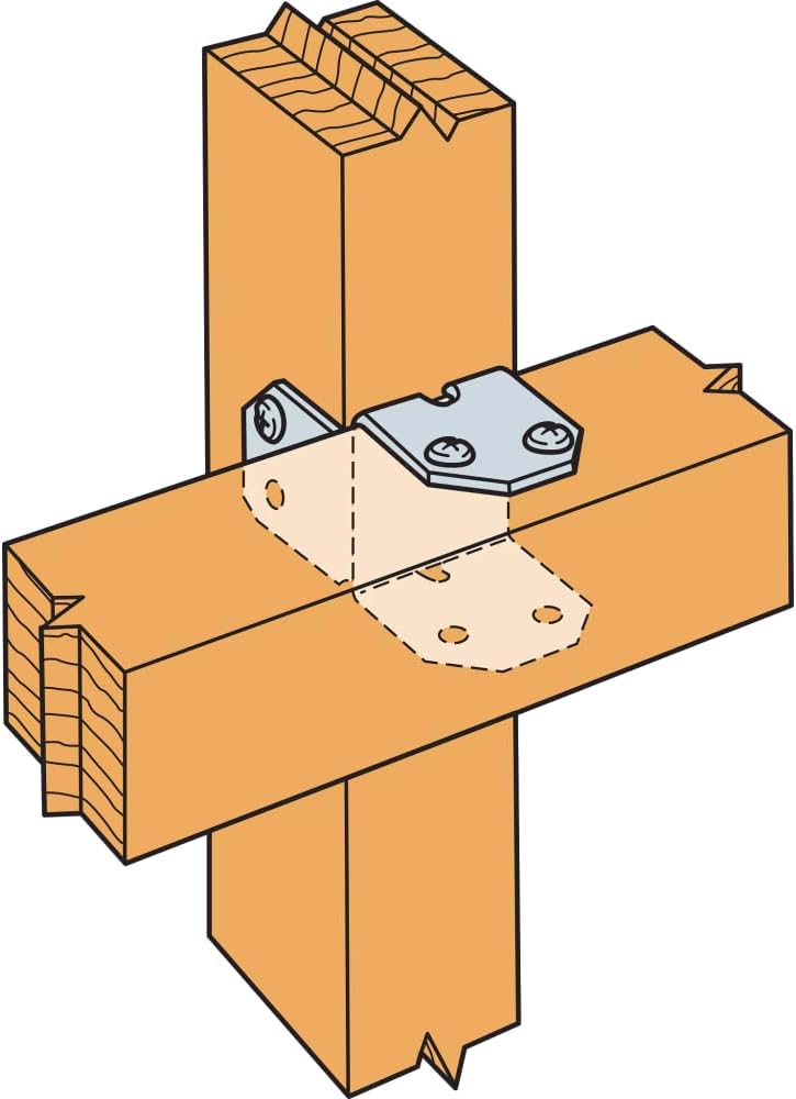 Simpson Strong-Tie RTB22 RTB 20-Gauge Galvanized Rigid Tie Bracket for 2X Pos...