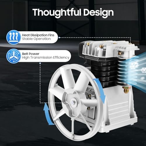 Air Compressor Pump 3HP 250L/min Air Compressor Head Pump Cylinder Cast Iron ...