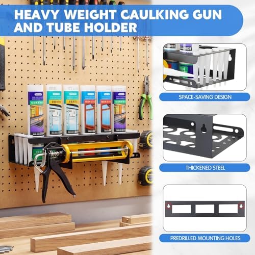 Hicarer 1 Pack Caulking Tube and Gun Holder 12 Slot 15.86 x 9.87x 3.34 Inch C...
