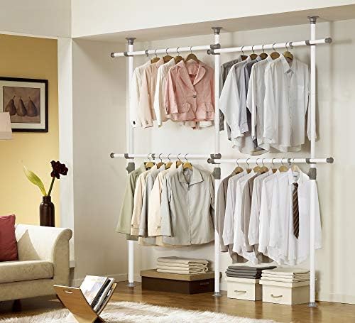 PRINCE HANGER Tension Pole Closet System — No-Renovation Hanging Storage Rack...