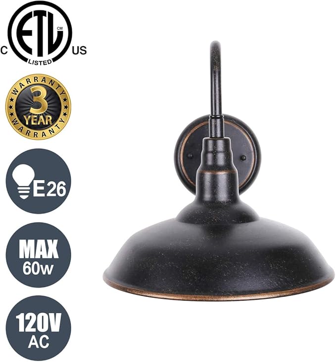 14in Outdoor Gooseneck Barn Light