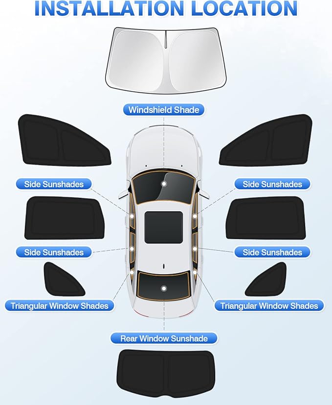 Sunshade for 2021-2025 2026 Acura MDX Accessories Windshield Sun Shade Side (...