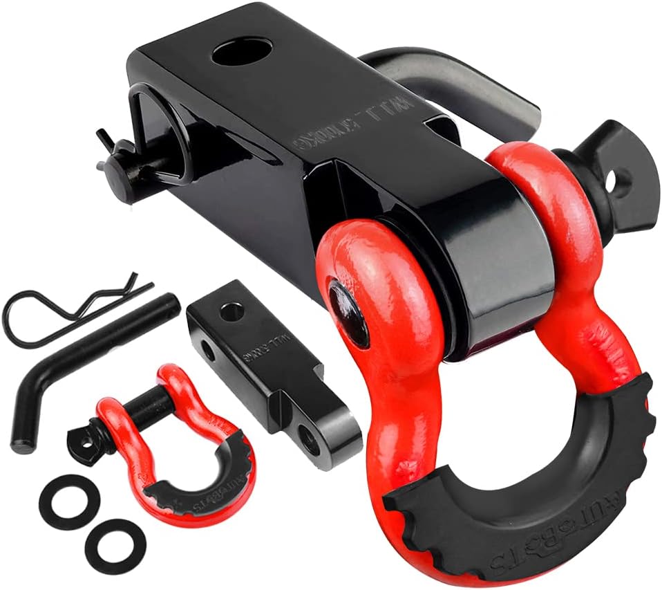 AUTOBOTS Tow Hitch Receiver 2" Shackle Hitch Receiver Red