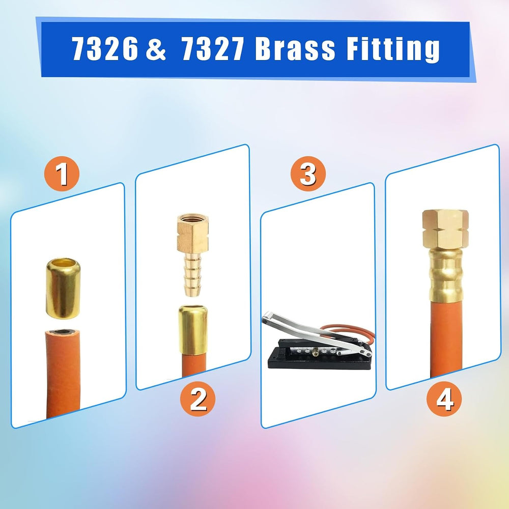 Heavy Duty Standard Air Hose Repair Kit, 3/8 Air Hose Crimping Tool