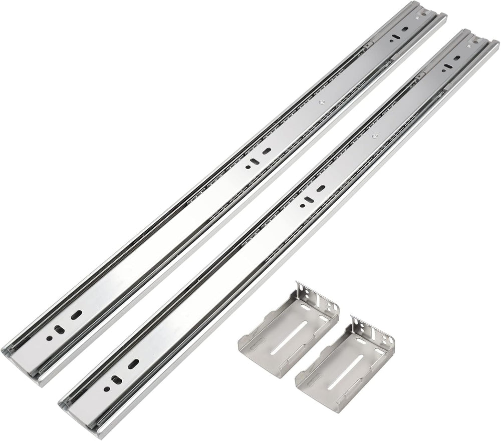 Gobrico 22 Inch Rear/Side Mount Drawer Slides, Ball Bearing Soft Close Drawer...