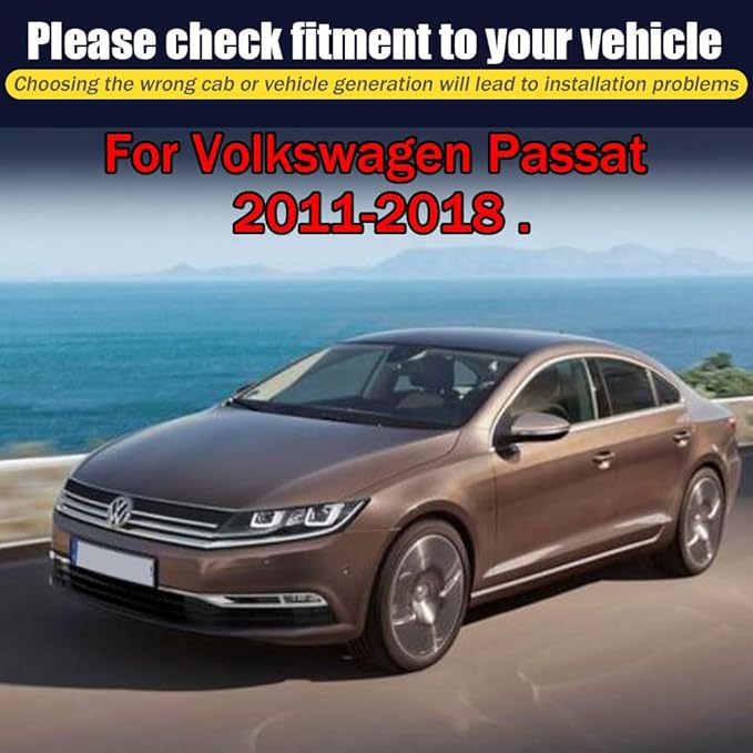 Rain Guards for Volkswagen Passat 2011-2018, Tape-on Side Window Deflectors for