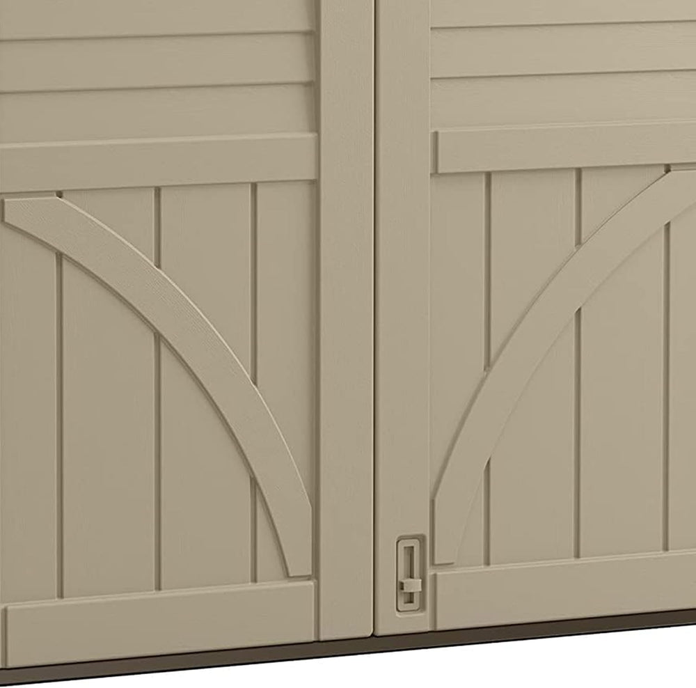 Suncast Horizontal Shed, Compact Outdoor Storage System, 34 Cu. Ft. Capacity,...