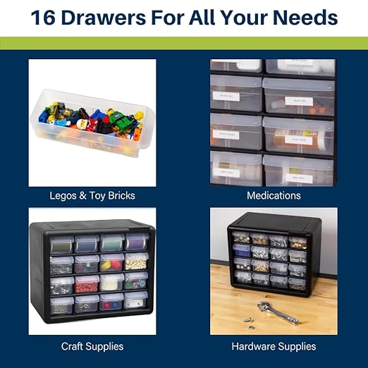 Akro-Mils 16-Drawer Plastic Drawer Storage Cabinet