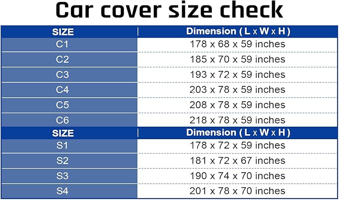 6 Layer Heavy Duty Car Cover Waterproof All Weather Protection
