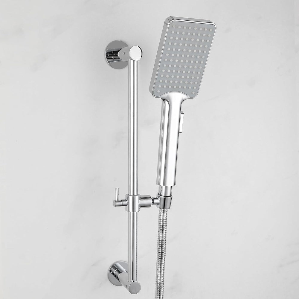 Shower Slide Bar Adjustable Handheld Shower Head Holder Wall Mount - 15inch A...