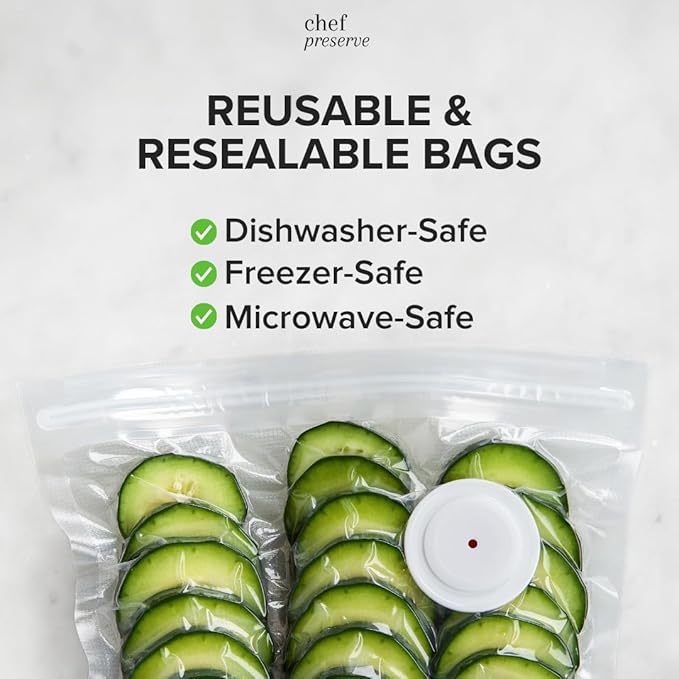 Chef Preserve Reusable Vacuum Sealer Bags