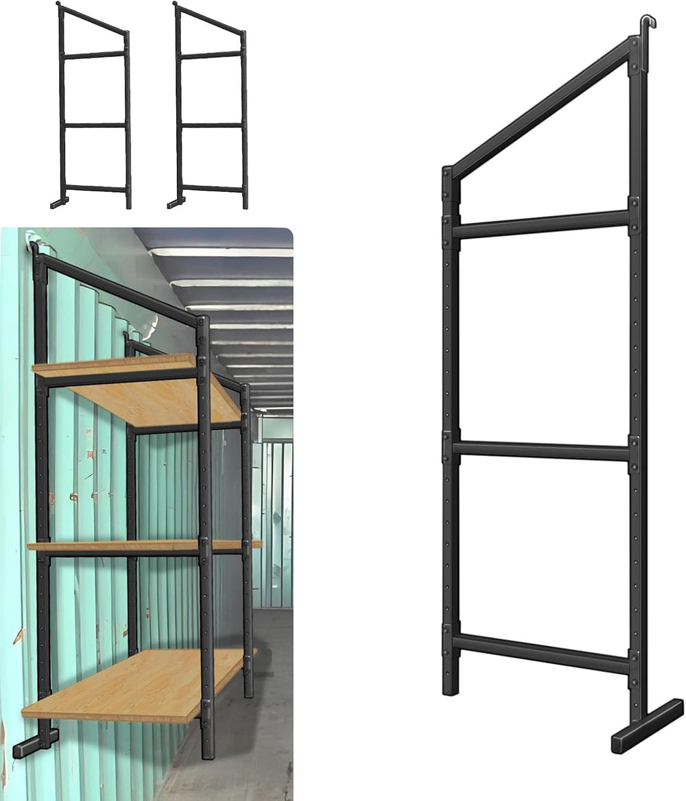 3 Pack Heavy-Duty Shipping Container Shelves with 57"(H) X 18"(W)