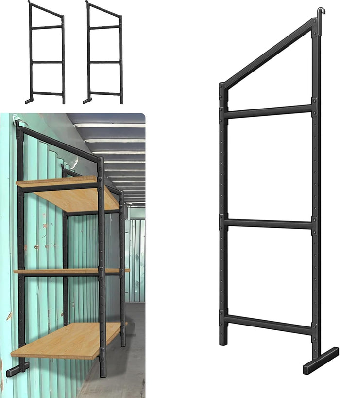 3 Pack Heavy-Duty Shipping Container Shelves with 57"(H) X 18"(W)